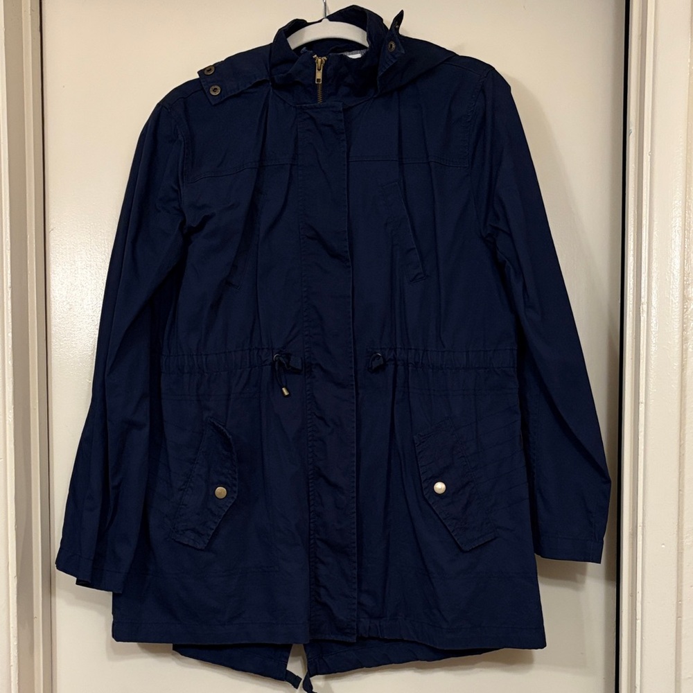 3 for $25! Olivia Grey Women’s Navy Blue Hooded Jacket, size L